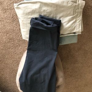Gap cotton khakis boyfriend style roll cuffs